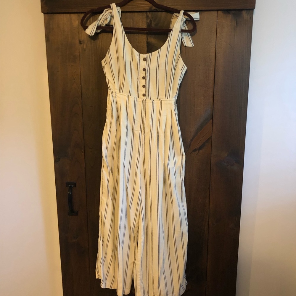 FP Tie Shoulder Stripy Jumpsuit